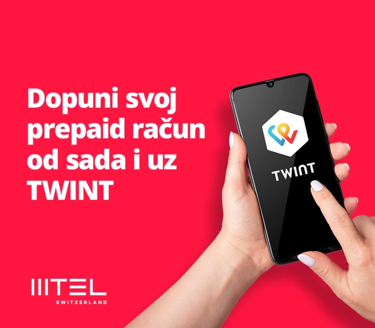 Jednostavno dopuni MTEL kredit putem TWINT-a
