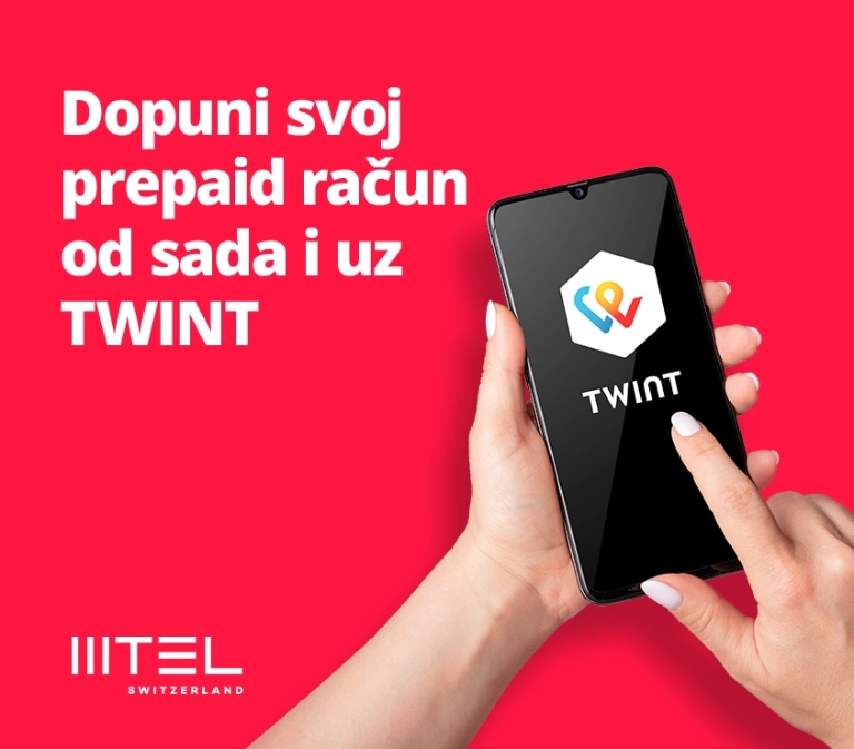 Jednostavno dopuni MTEL kredit putem TWINT-a